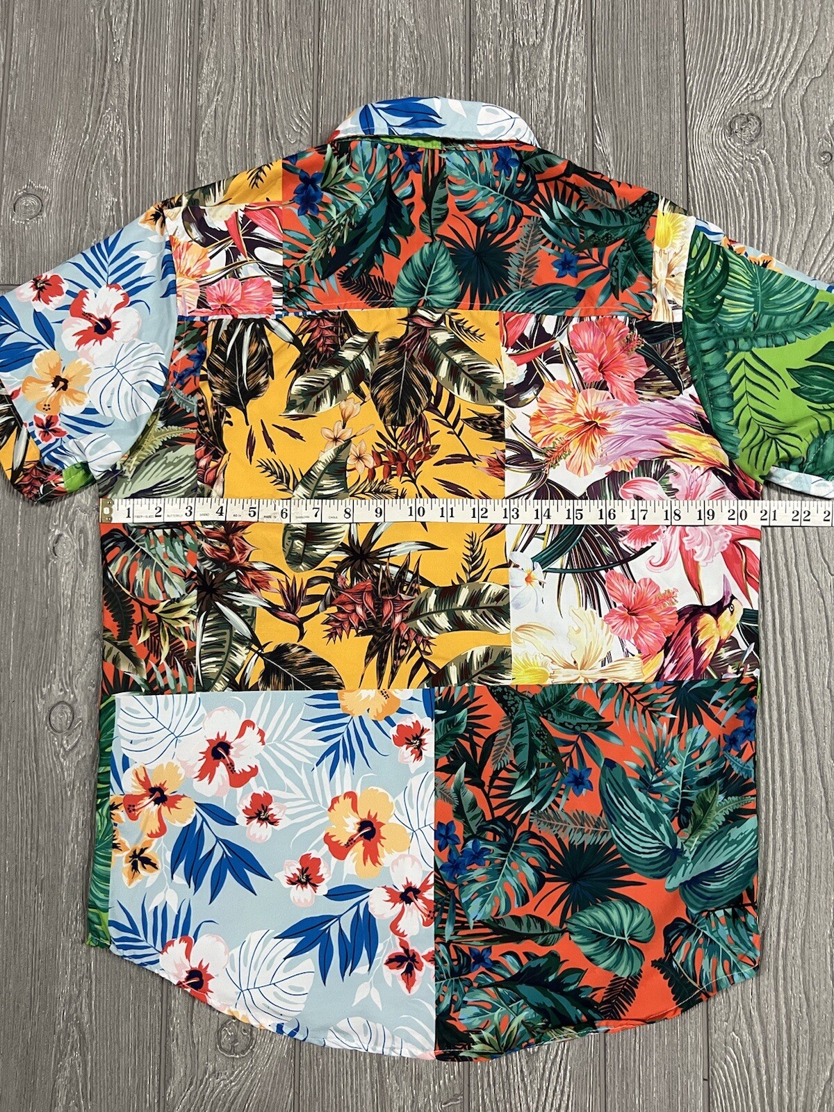 CR-24 Bordo Cromato Hawaiian Shirt Women’s M All Over Tropical Floral Print VTG