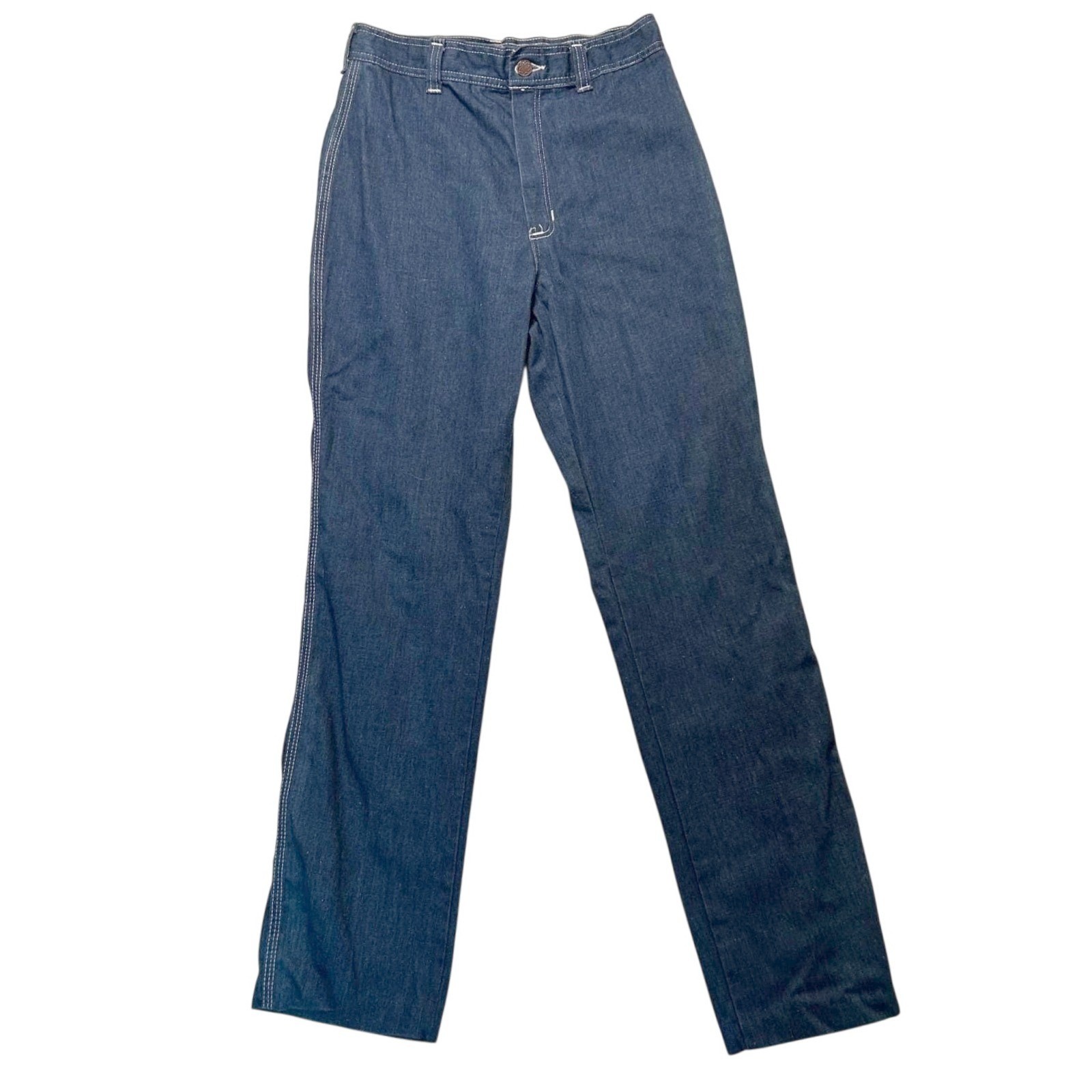 Our Bottoms ltd. vintage 1970&rsquo;s high rise denim jeans ribbon pocket detail 26 in