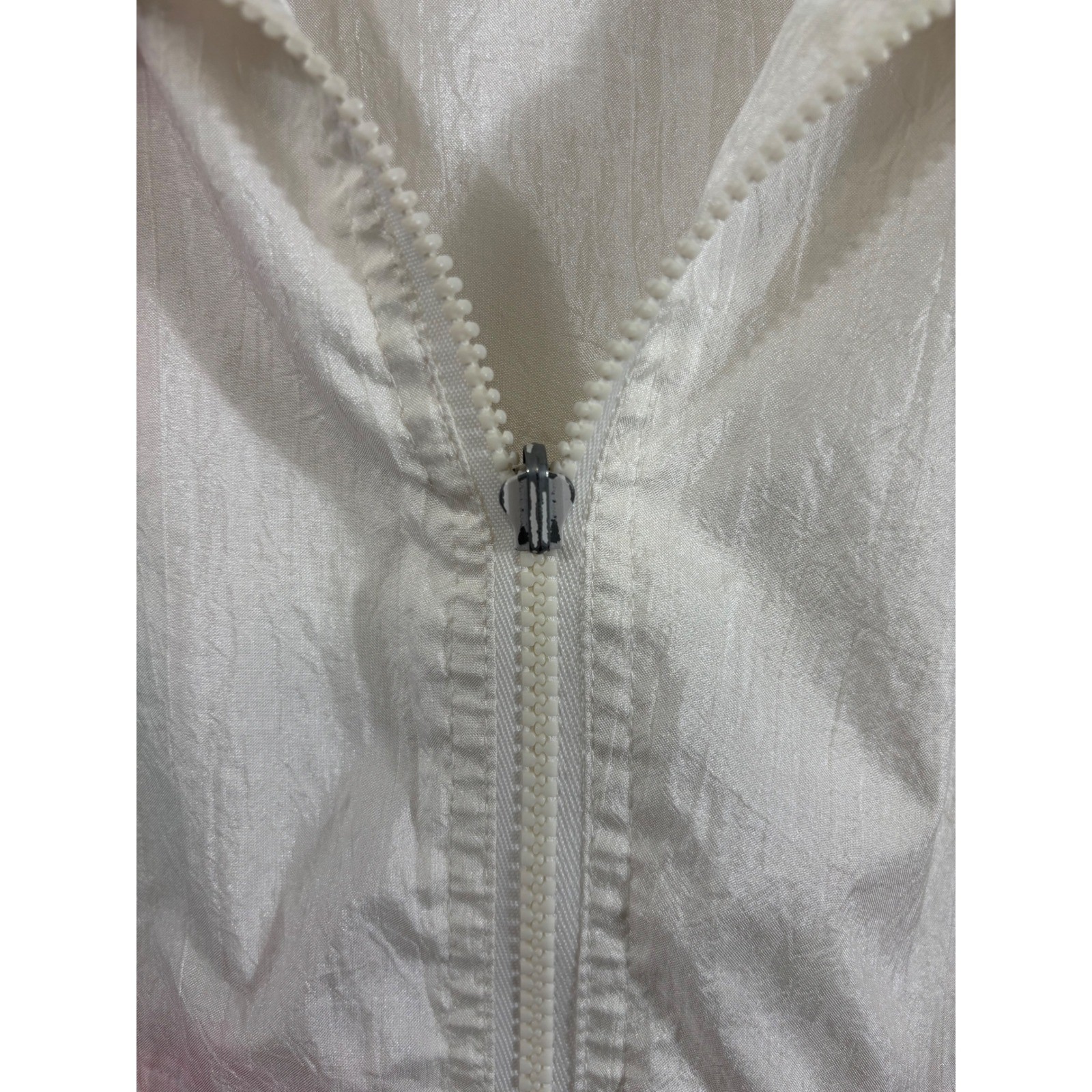 Vintage 80s Reversible Windbreaker Jacket Neon Pink White Geometric Pop Art
