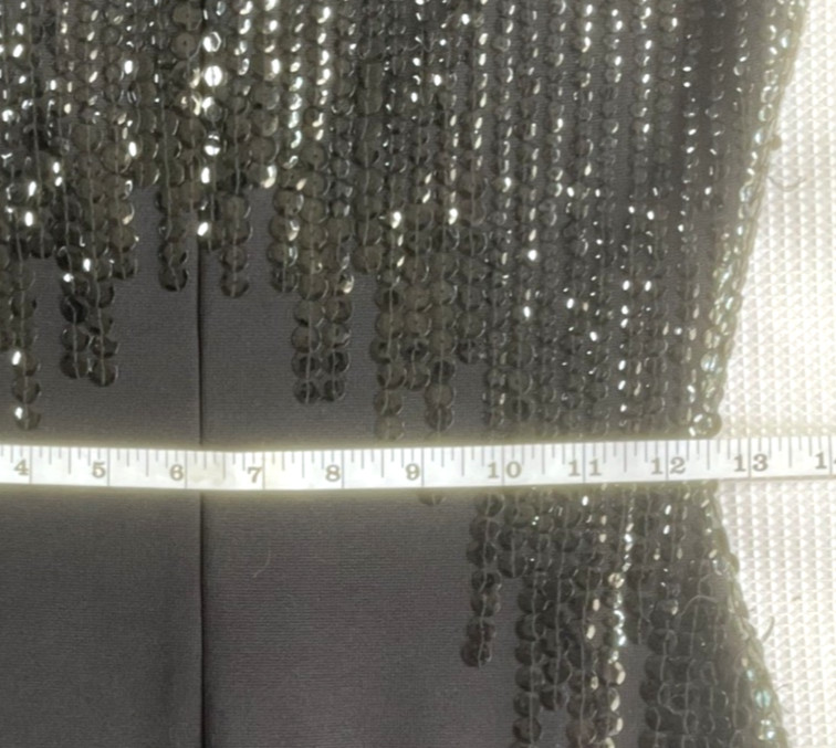 Vintage Black Beaded Sequin Illusion Elegant Evening Gown Women&rsquo;s Dress