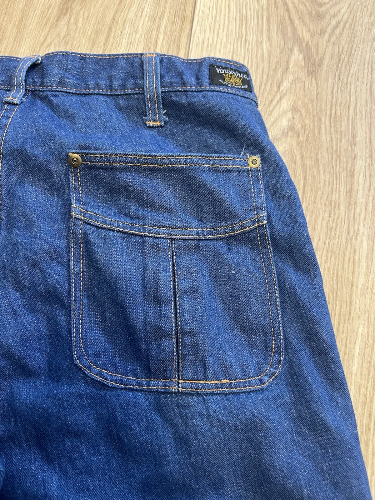 Vintage 70s 80s Vanderbilt Flared Bell Bottom Denim Jeans (28×34.5) Hong Kong