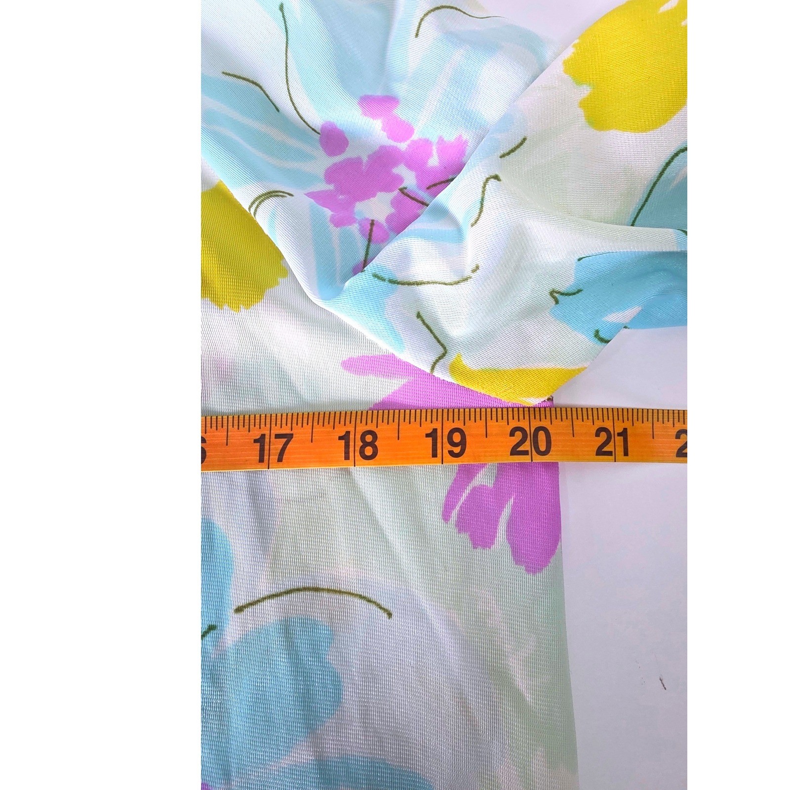 Vintage Miss Elaine Pastel Floral Zip Front House Coat Duster Blue Yellow M/L?
