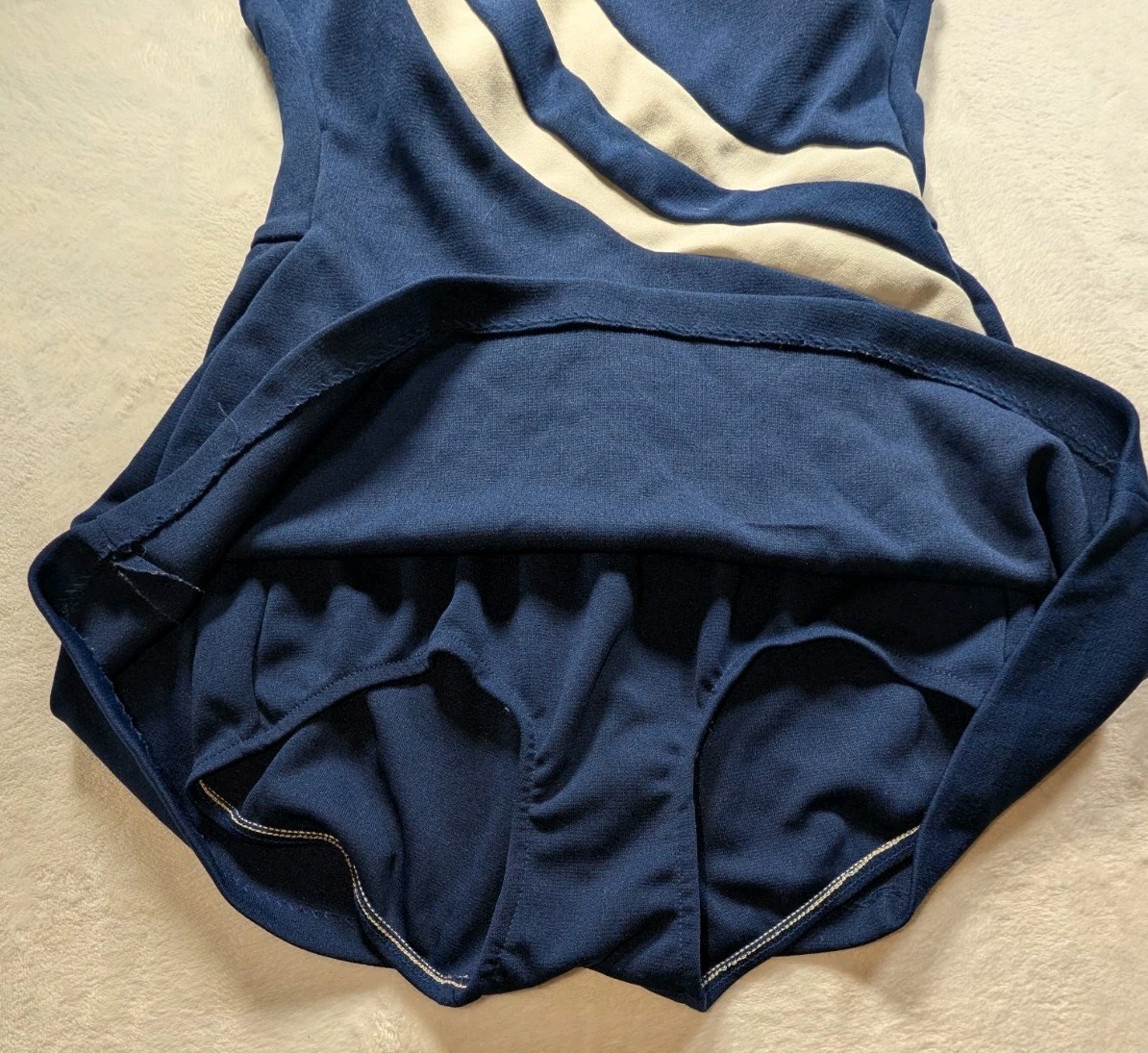 Vintage Robby Len Fashions Shape-Lee Blue Swim Dress Bathing Suit Pin Up 13/14