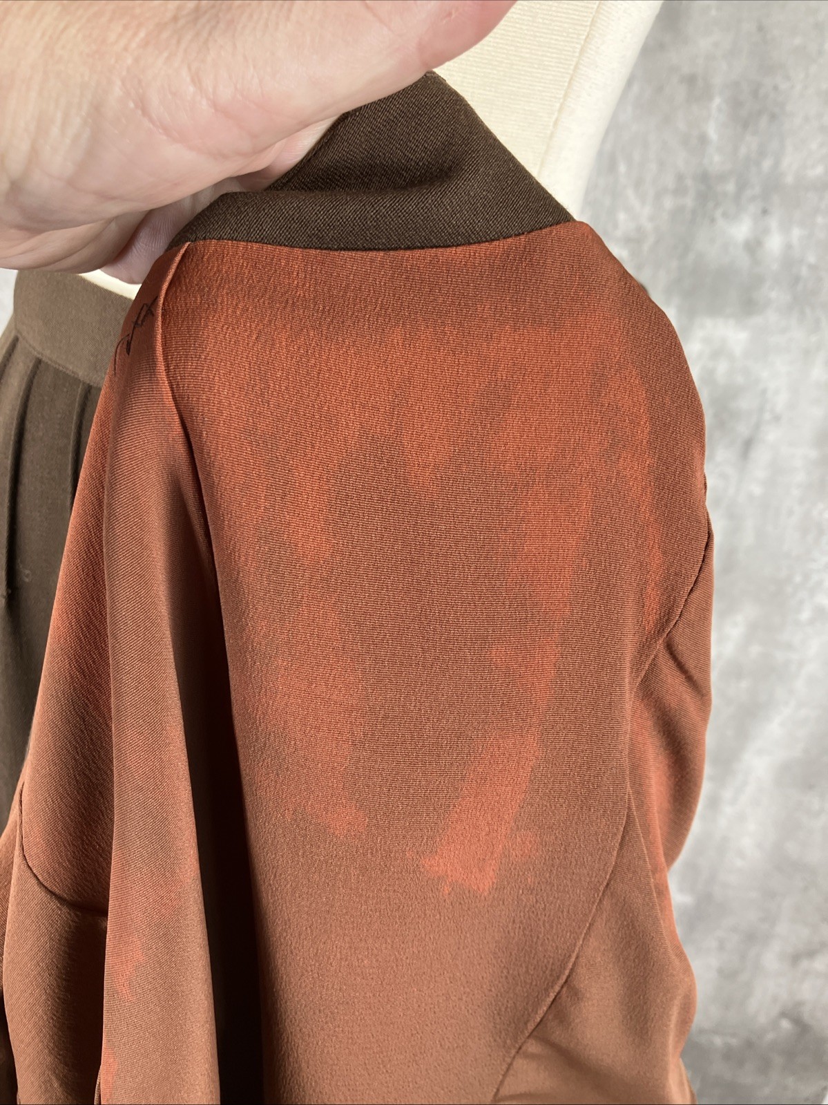 Vintage 1940s Swansdown Brown Wool Gabardine Beaded Skirt Suit MINT