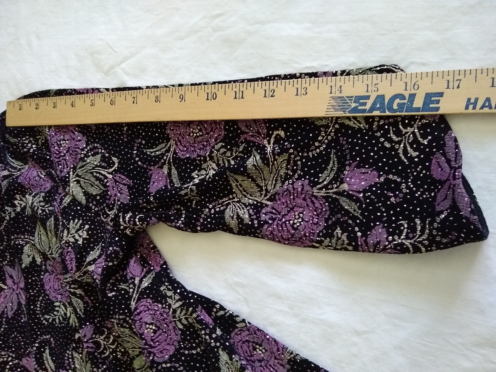 Alex Evenings Open Dinner Jacket Womens S Sequins Floral Glam Elegant Vtg USA