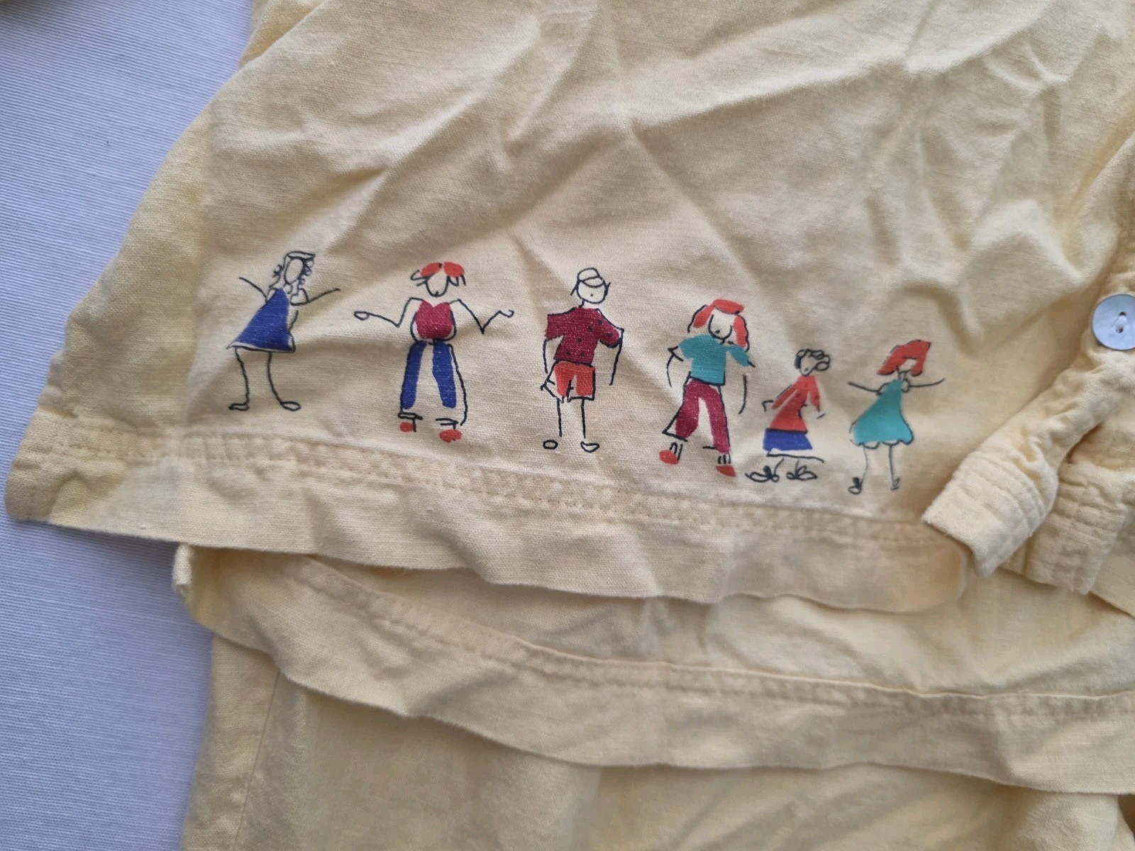 Stonebridge Vtg Linen Rayon Set Top Plus Sz 2X Pants 1X School Kids Teacher 90s