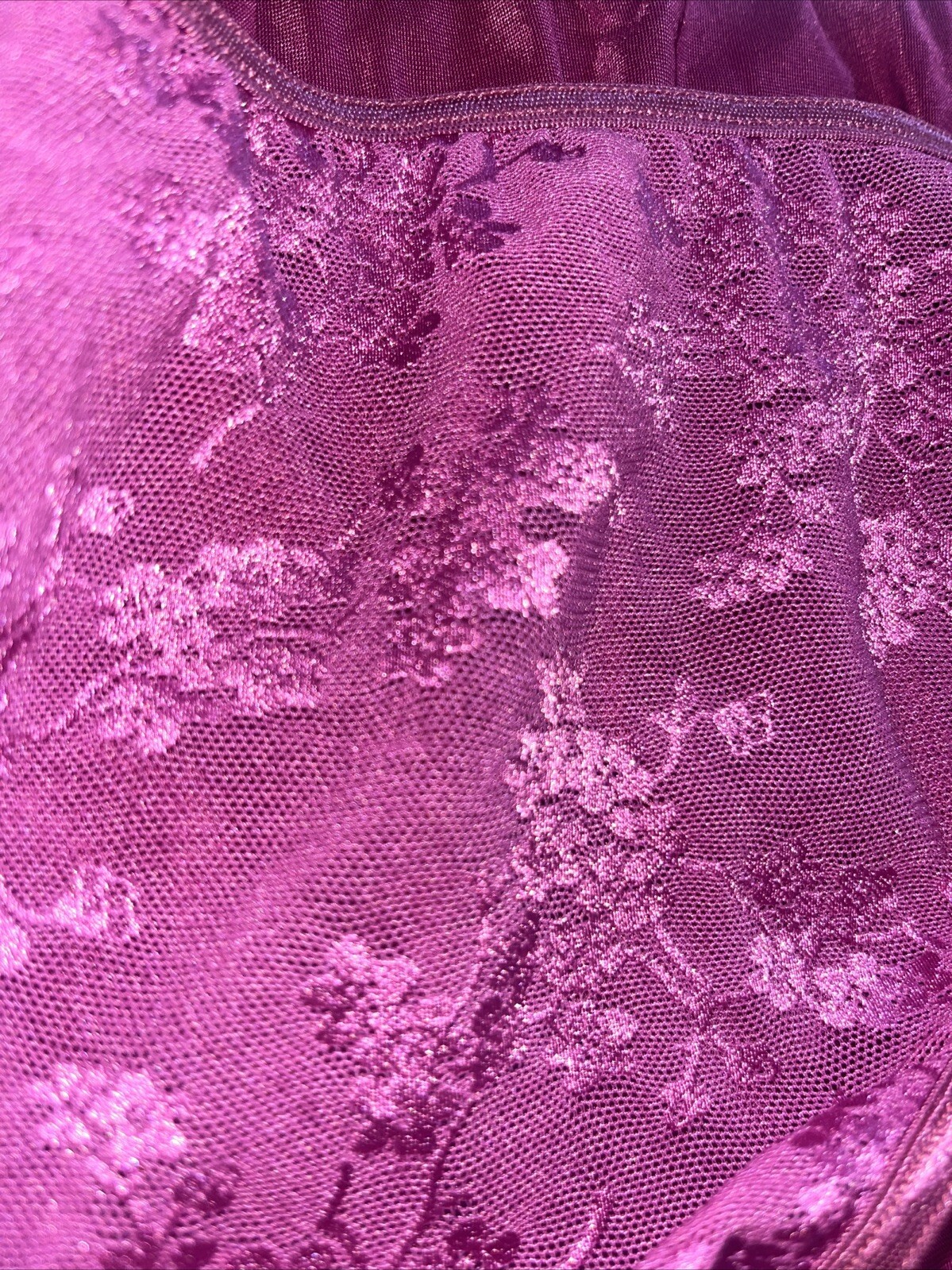 Vintage Lane Bryant Cacique 14/16 Second Skin High Leg Satin Lace Front Panty