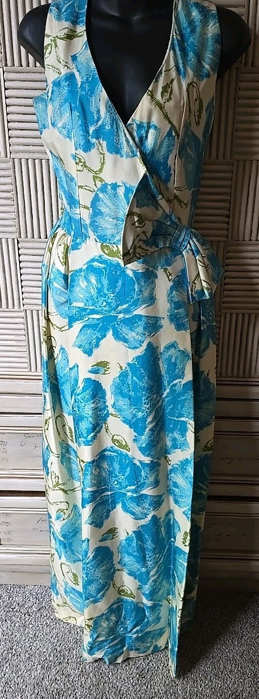 Vintage 60&rsquo;s Long Dress CAROL CRAIG Waist 30&Prime;