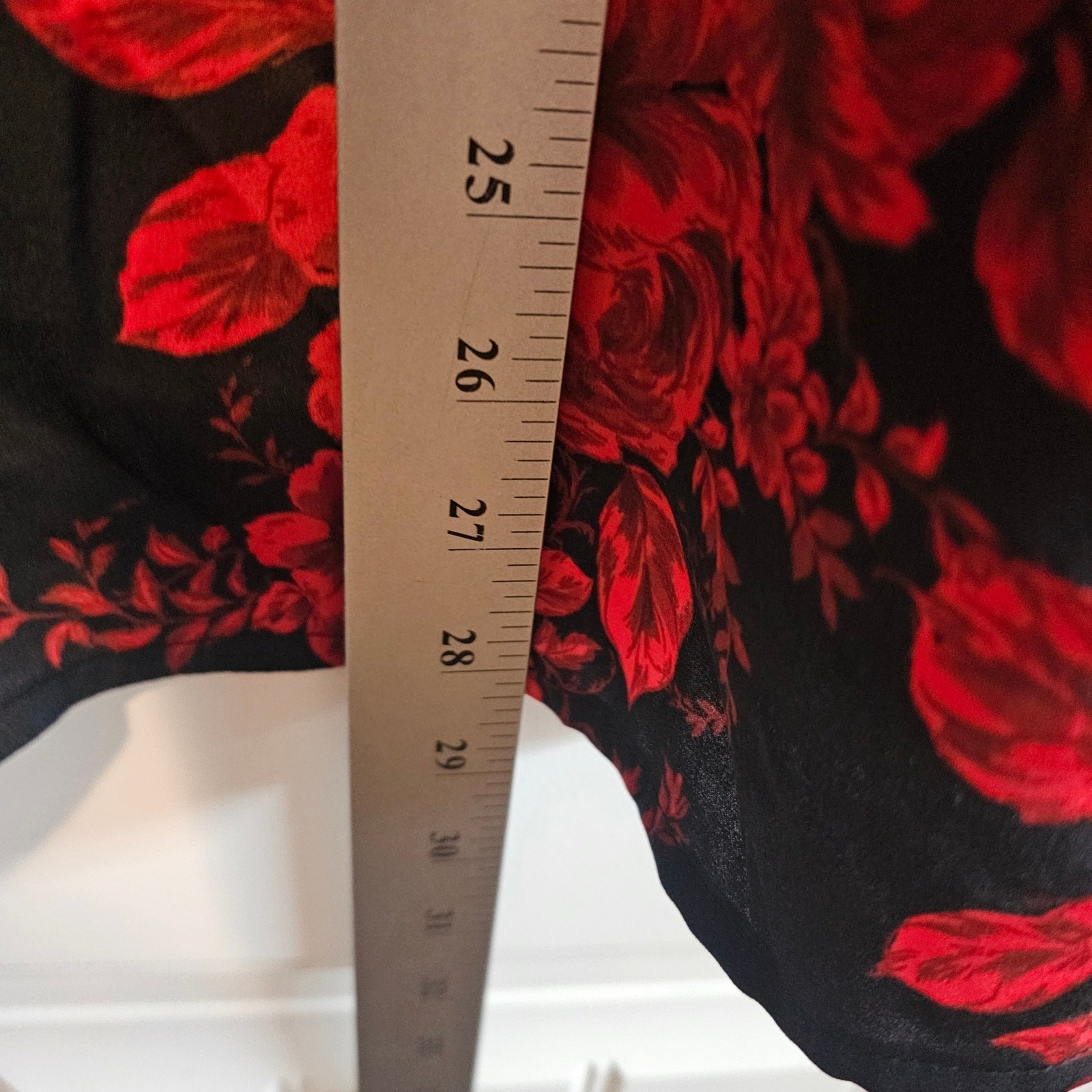 Croft & Barrow Y2K Floral Blouse Womens XL Red Blk Whimsygoth Fairy Boho Roses