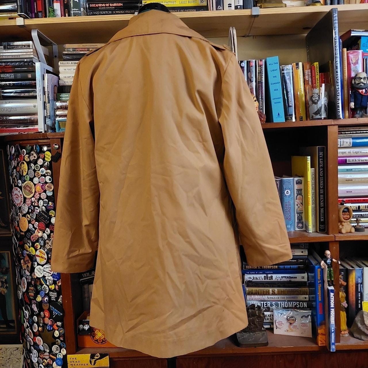 Vintage Tan short trench coat.
