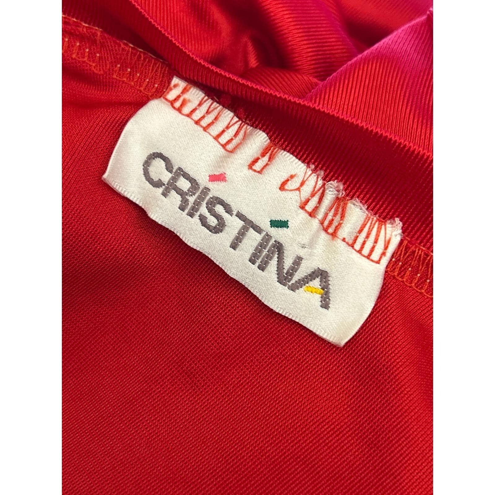 Vintage Cristina Red Satin Robe Old Hollywood Glamour Retro Loungewear Wrap