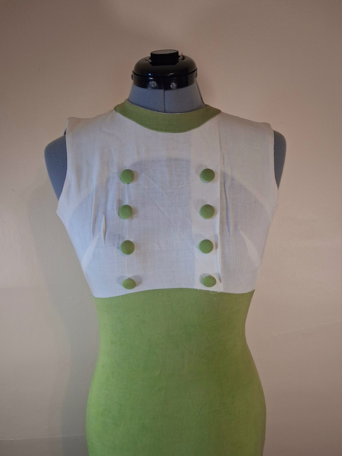 Vintage 1960s Mod Gogo Dress, Tailored Pencil/wiggle Colorblock Dress Sz XS