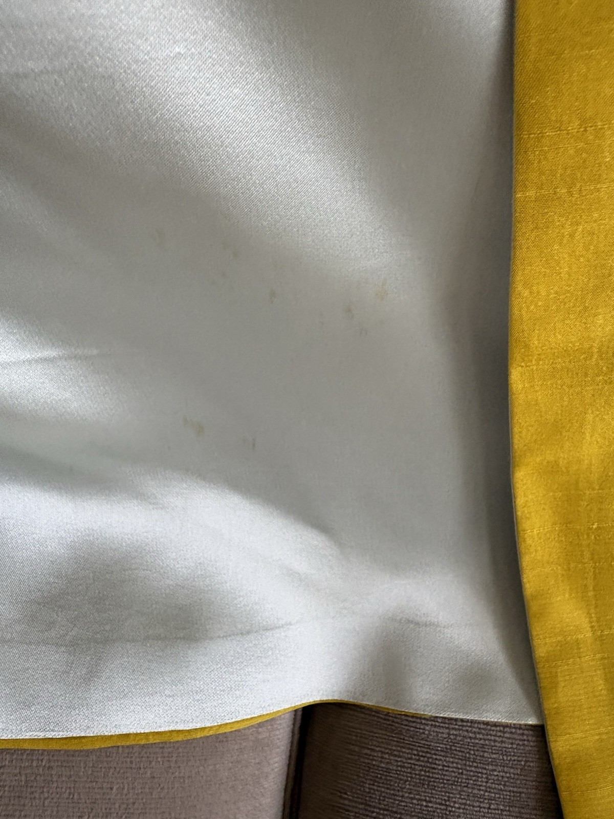 Vintage Bright Yellow Silk? Capelet Jacket with Pearl Buttons