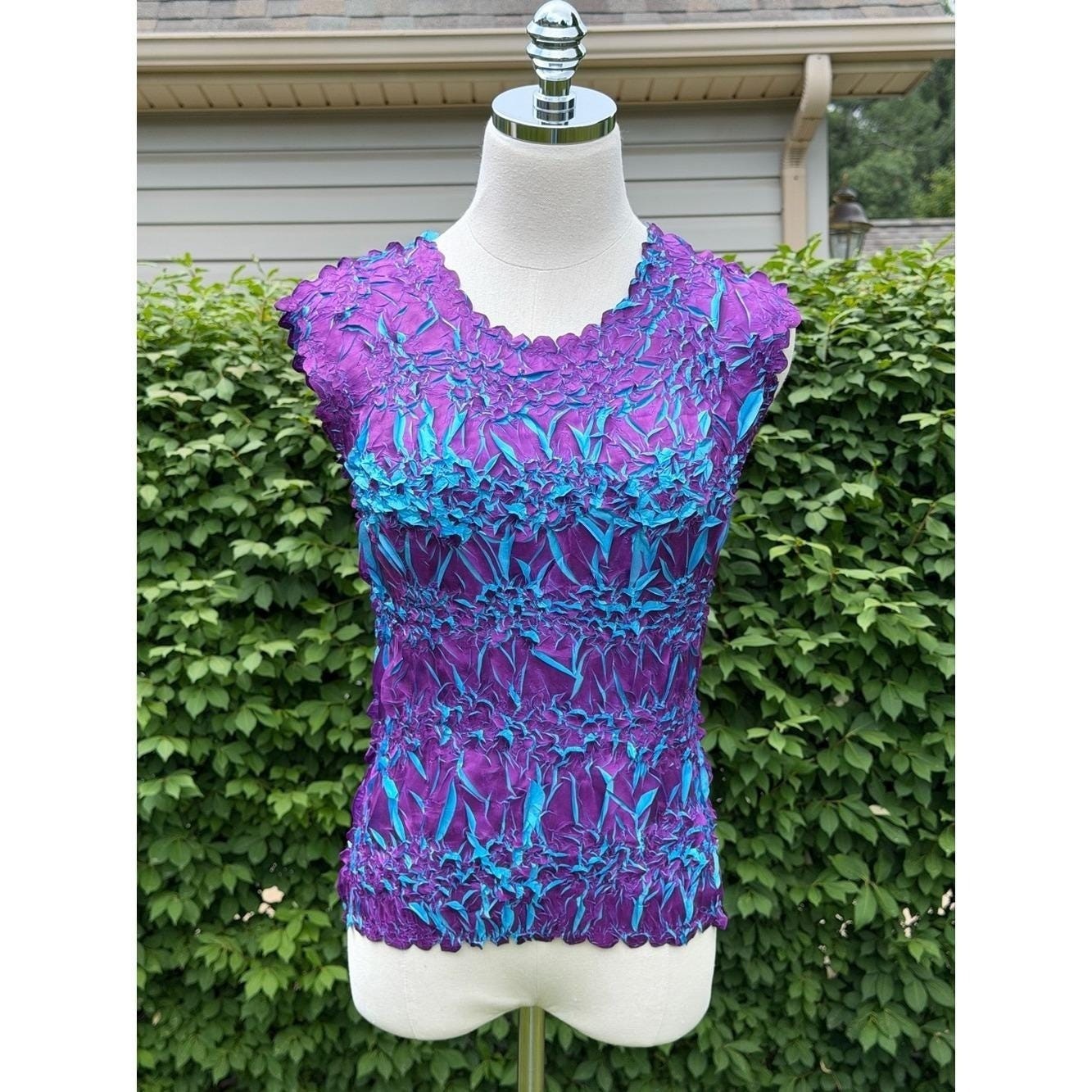 Vintage Y2K Origami Magic Crinkle Top Fairy Grunge Mermaid Rave Scene OSFM