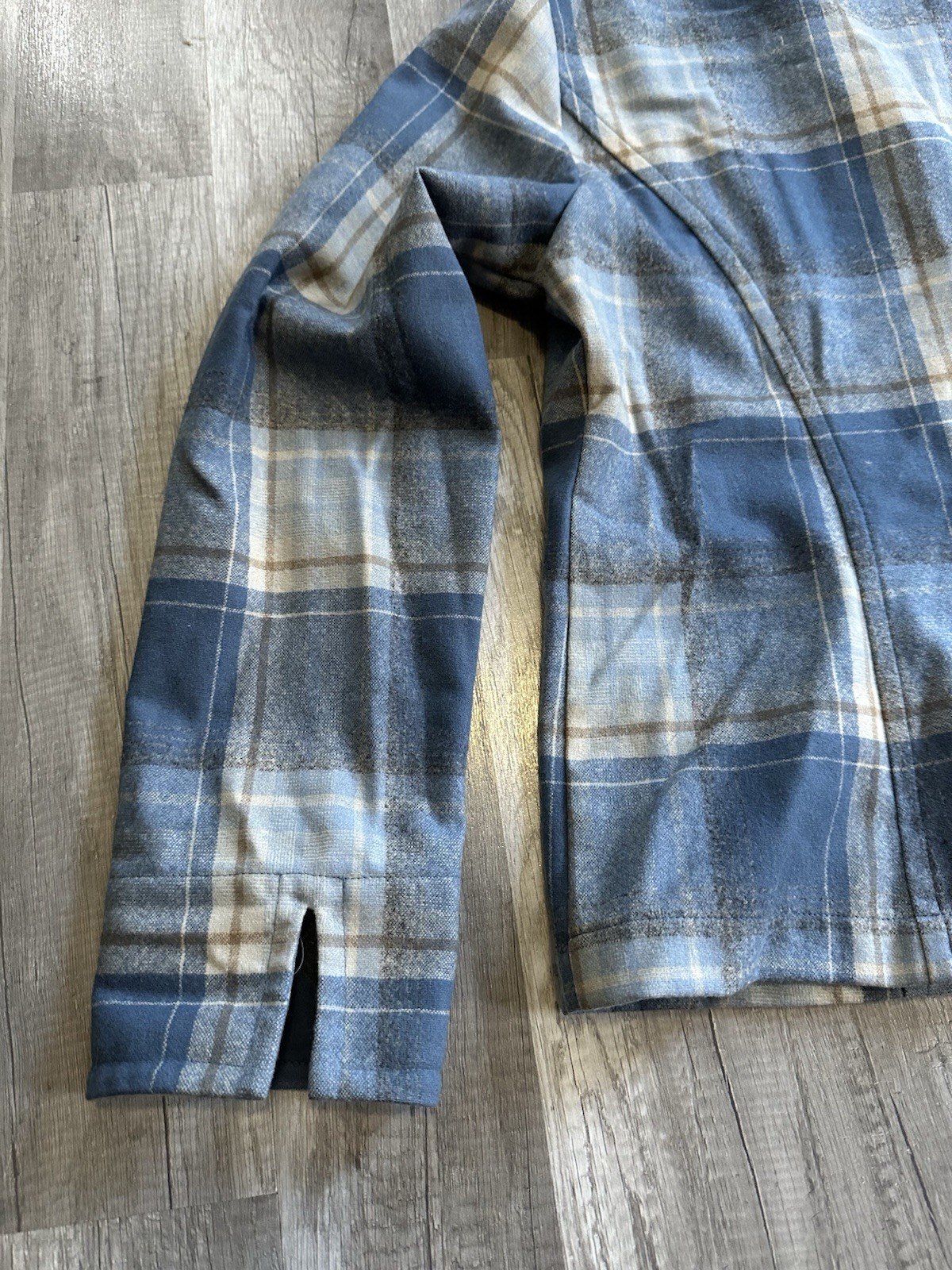 Vintage Pendleton Petite Blue Plaid Wool 49er Jacket Made In USA Medium Button