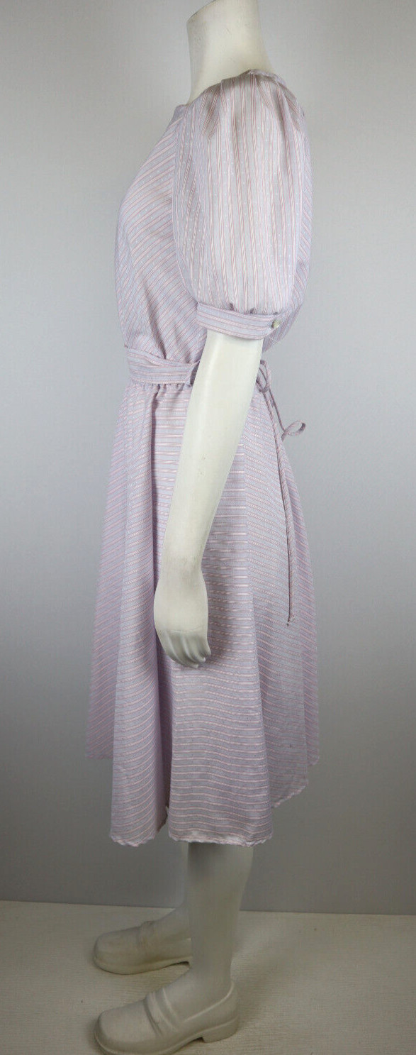 BYER TOO! Vintage 80s 90s Womens Dress Size 7 Blue Red Striped Belted
