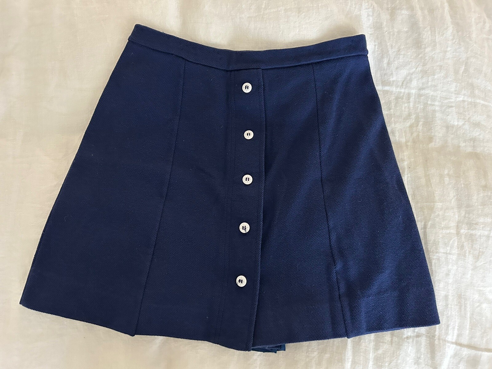Vintage Catalina Sportswear S M Button Skirt /Shorts SKORT navy Elastic Waist