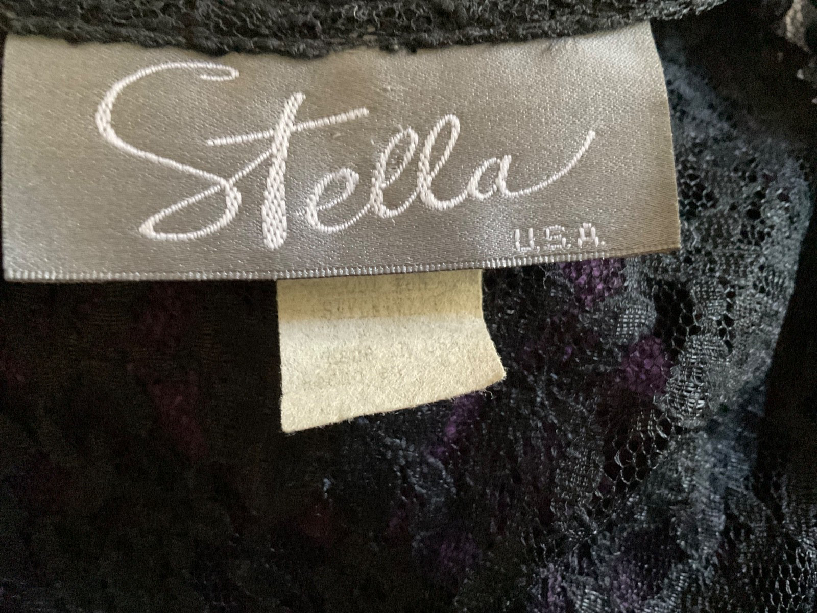 Vtg. Stella Lace Maxi Dress Boho Cottagecore Fairycore whimsical goth witchy