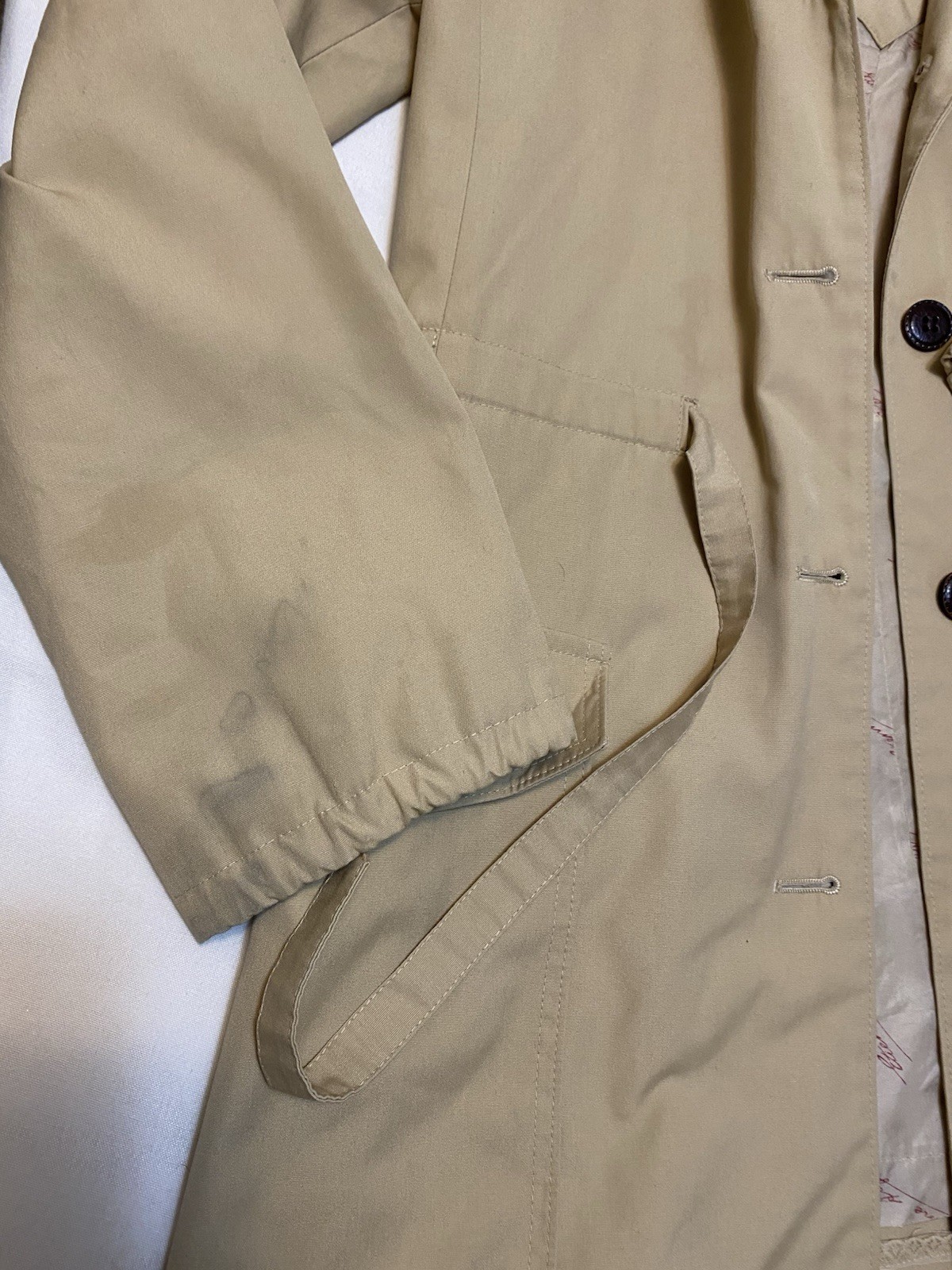 Vintage Eitenne Aigner All Weather Rain Coat With Oversize Hood & Drawstring
