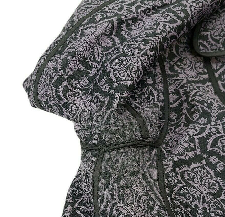 Vintage Wool Silk Jacquard Blazer Jacket Tapestry Art to Wear Purple Size 12