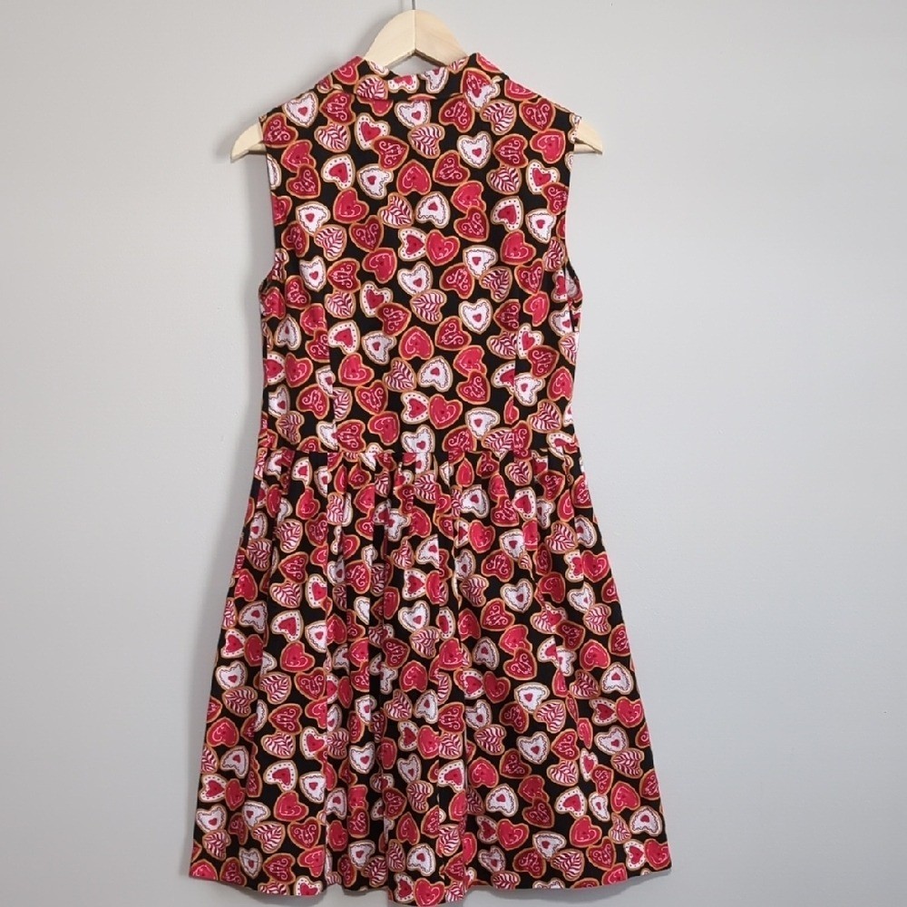 Vtg Style Fervour Modcloth Heart Cookie Dress Valentine&rsquo;s Day Retro Pinup Med Lg