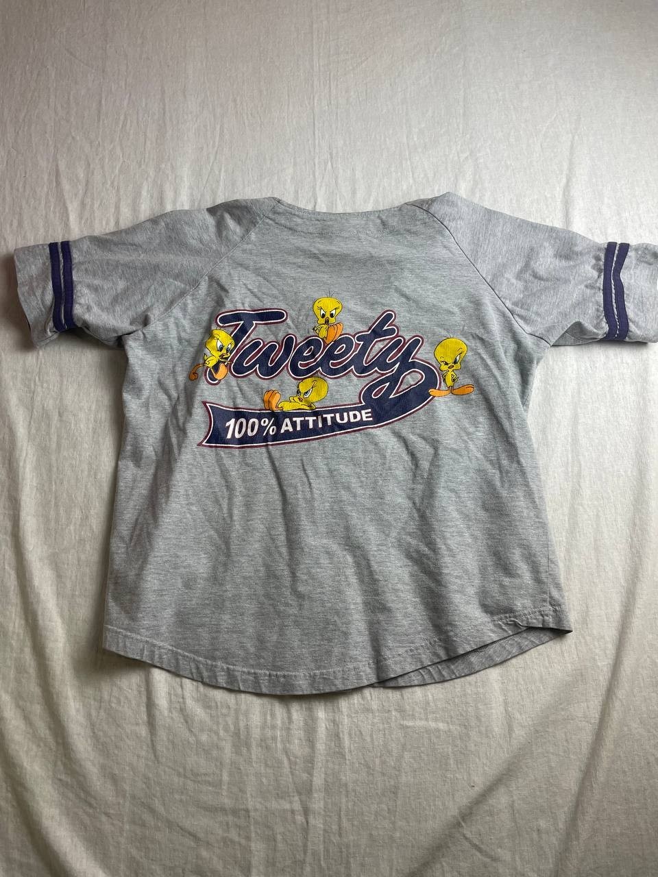 Vintage 2001 Tweety Bird Baseball Jersey Starter Looney Tunes Freeze Shirt USA