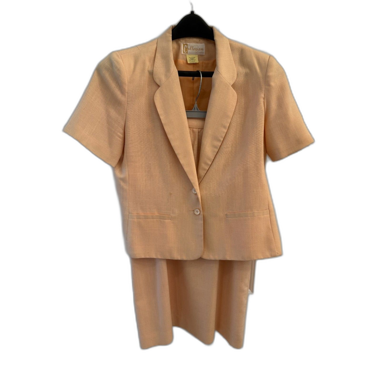 Collegian of California Peach Blazer & Skirt Suit