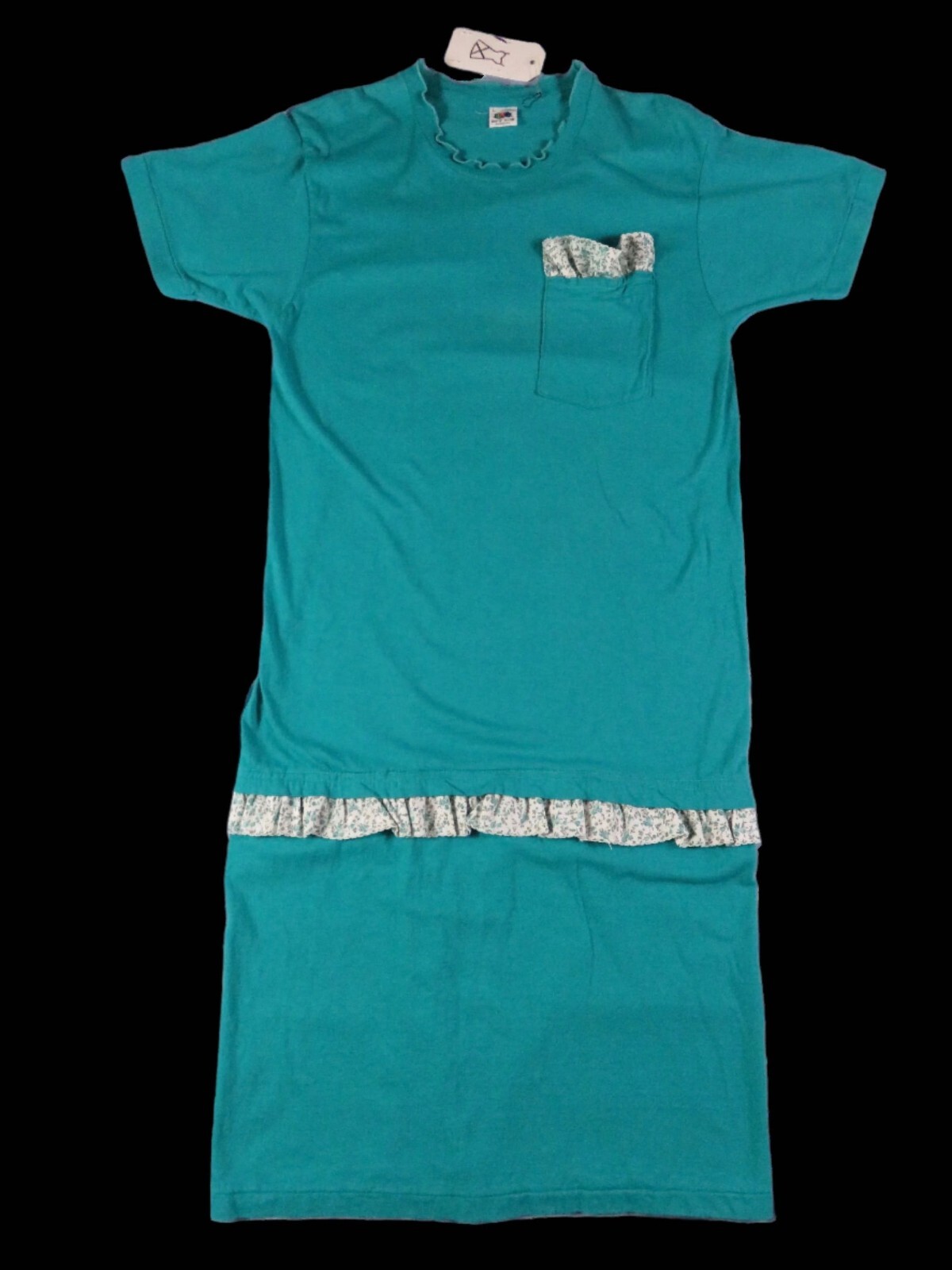 80s vintage ruffle shirt dress – size M/L