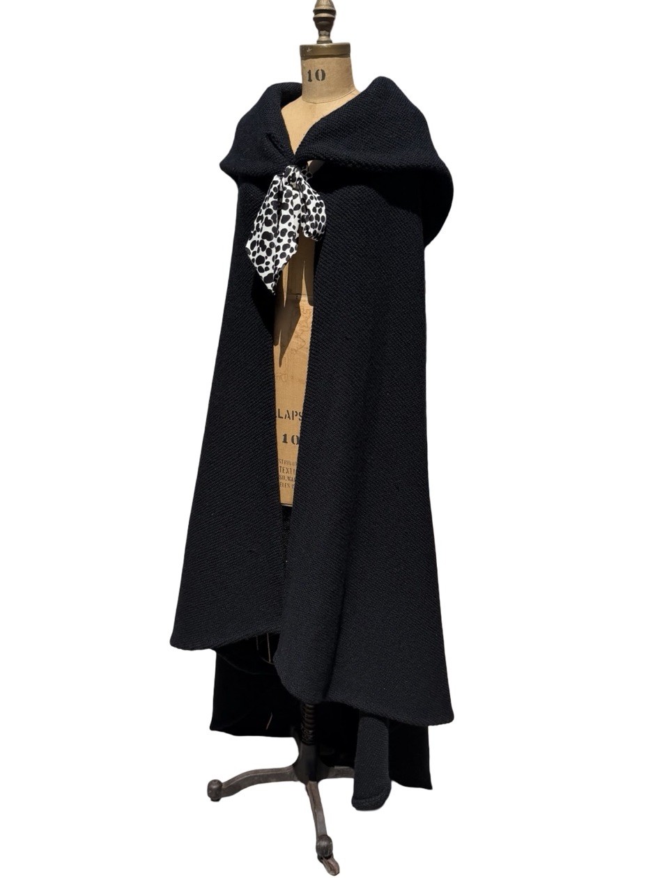 Vintage Archival CHLOE Summer cape Open Knit Cape One Size 80s Hooded