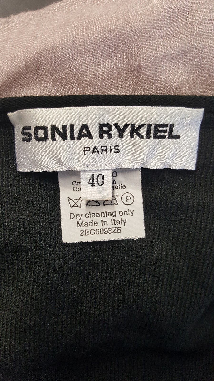 Sonia Rykiel sweater pullover  » I LOVE IT » aplicque balck s.40 BLACK 1-14