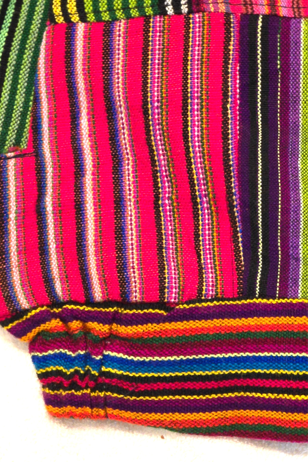 Huipil Strip Guatemala Hippie Patchwork Festival Woven Zip Bomber Jacket VTG 90s