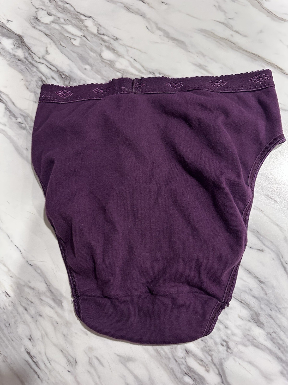 Vintage JCPenney Delicates High Waisted Cotton Panties Underwear Plum Purple 5