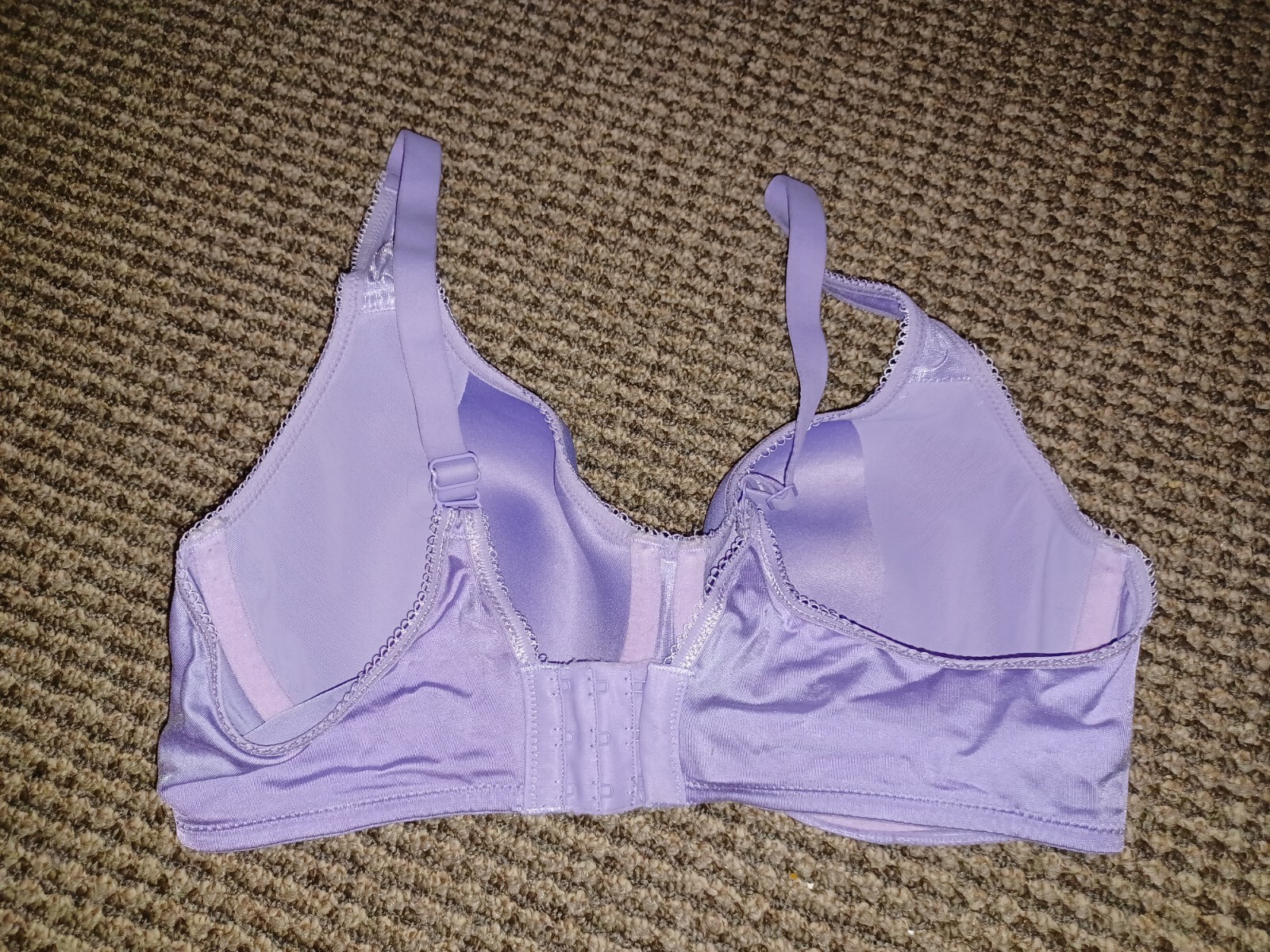 Wacoal 38C Purple Silky Satin Body Full Figure Underwire Bra
