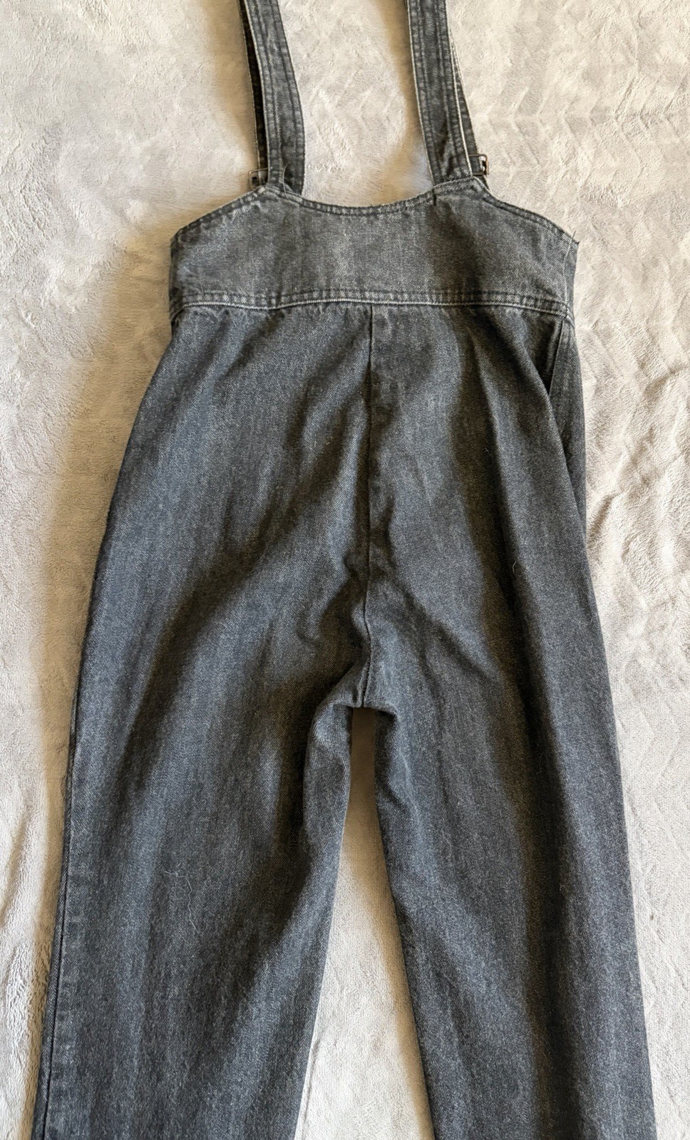 Vtg Fredericks 80&rsquo;s Denim Suspender Overall Women&rsquo;s High Waist Jeans Black 11/12