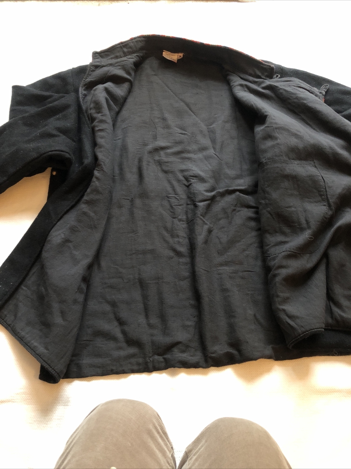 VINTAGE HANDMADE NEPAL 100% WOOL LINED JACKET SIZE MEDIUM