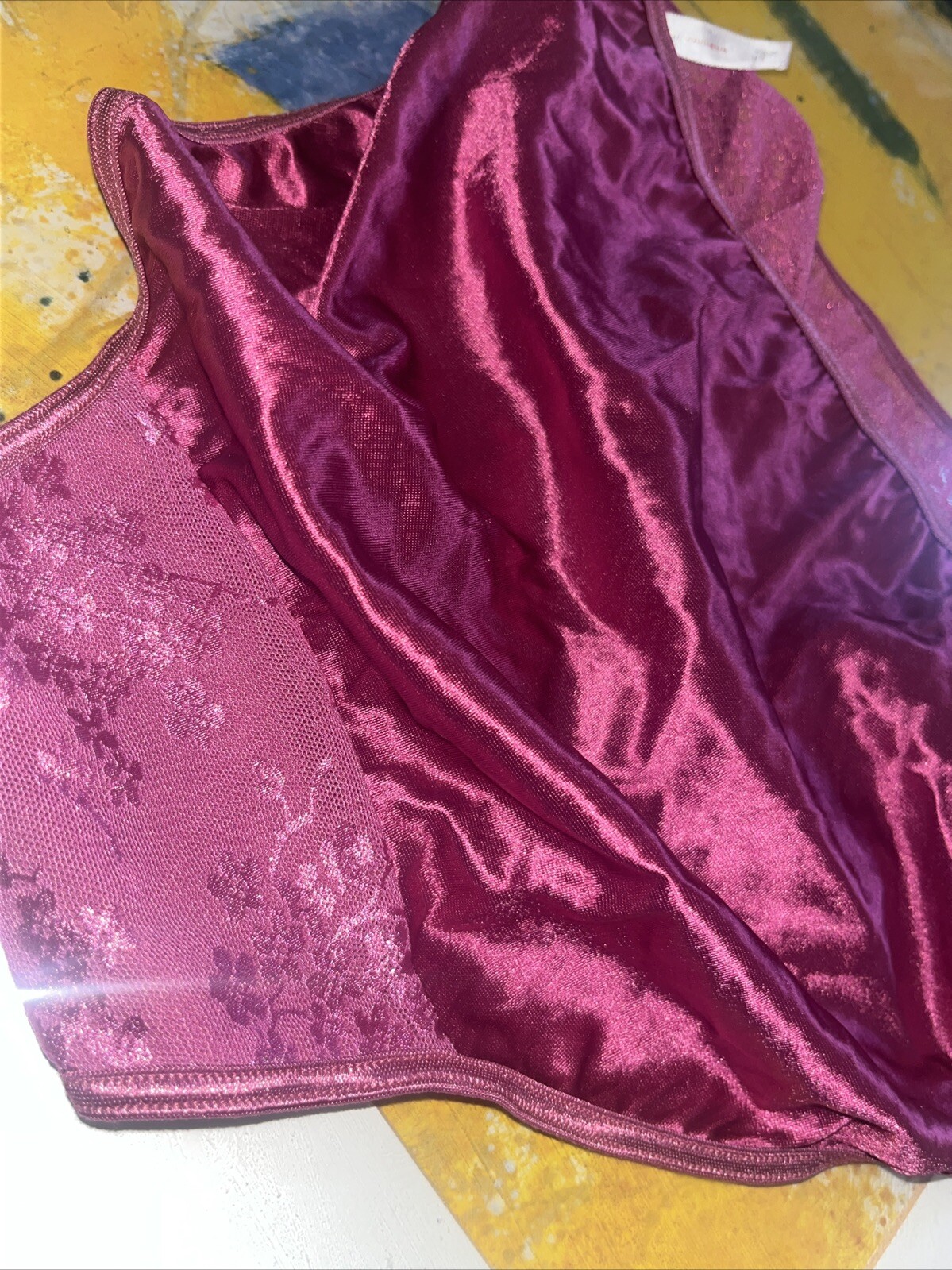 Vintage Lane Bryant Cacique 14/16 Second Skin High Leg Satin Lace Front Panty