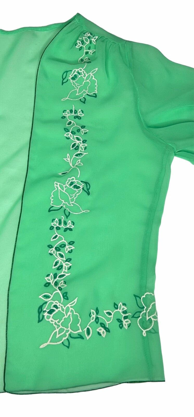 Vintage Lily Lynn Nightgown & Embroidered Bed Jacket Mint S/M (See Description)