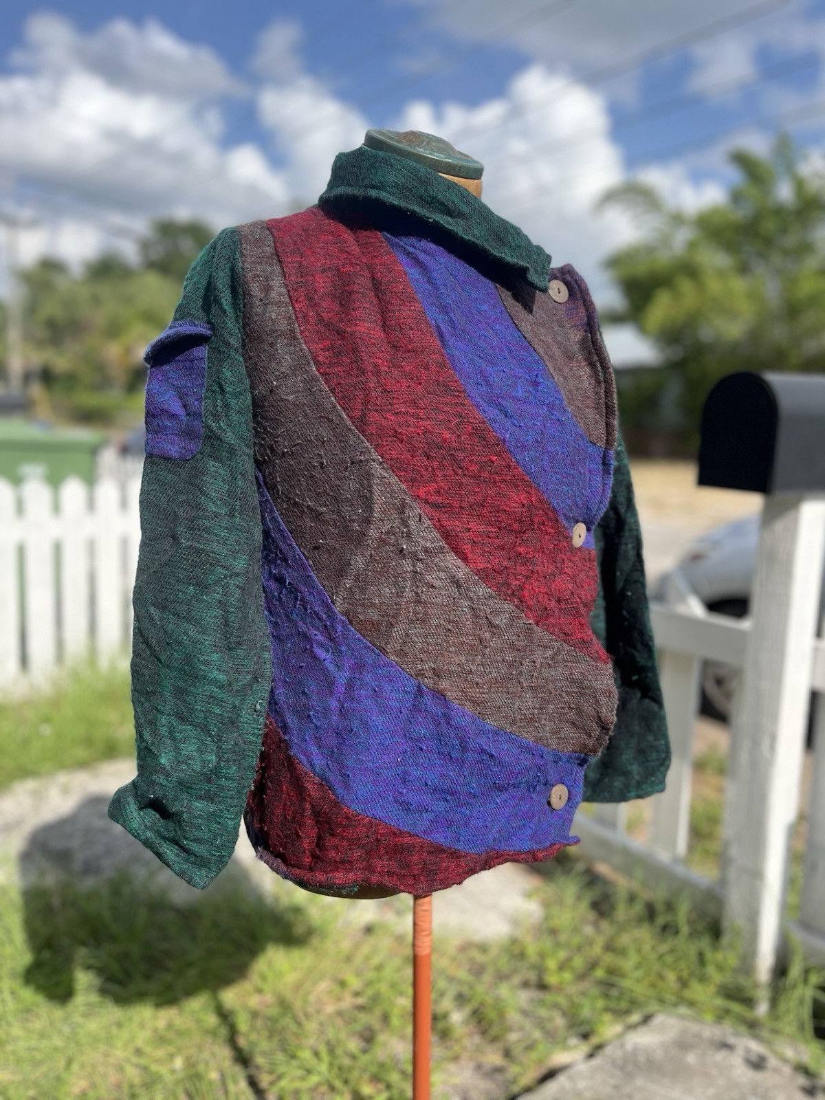 Vtg Lakhay’s Collection Hand Made Wool Sweater Made In Nepal Bohemian L/XL