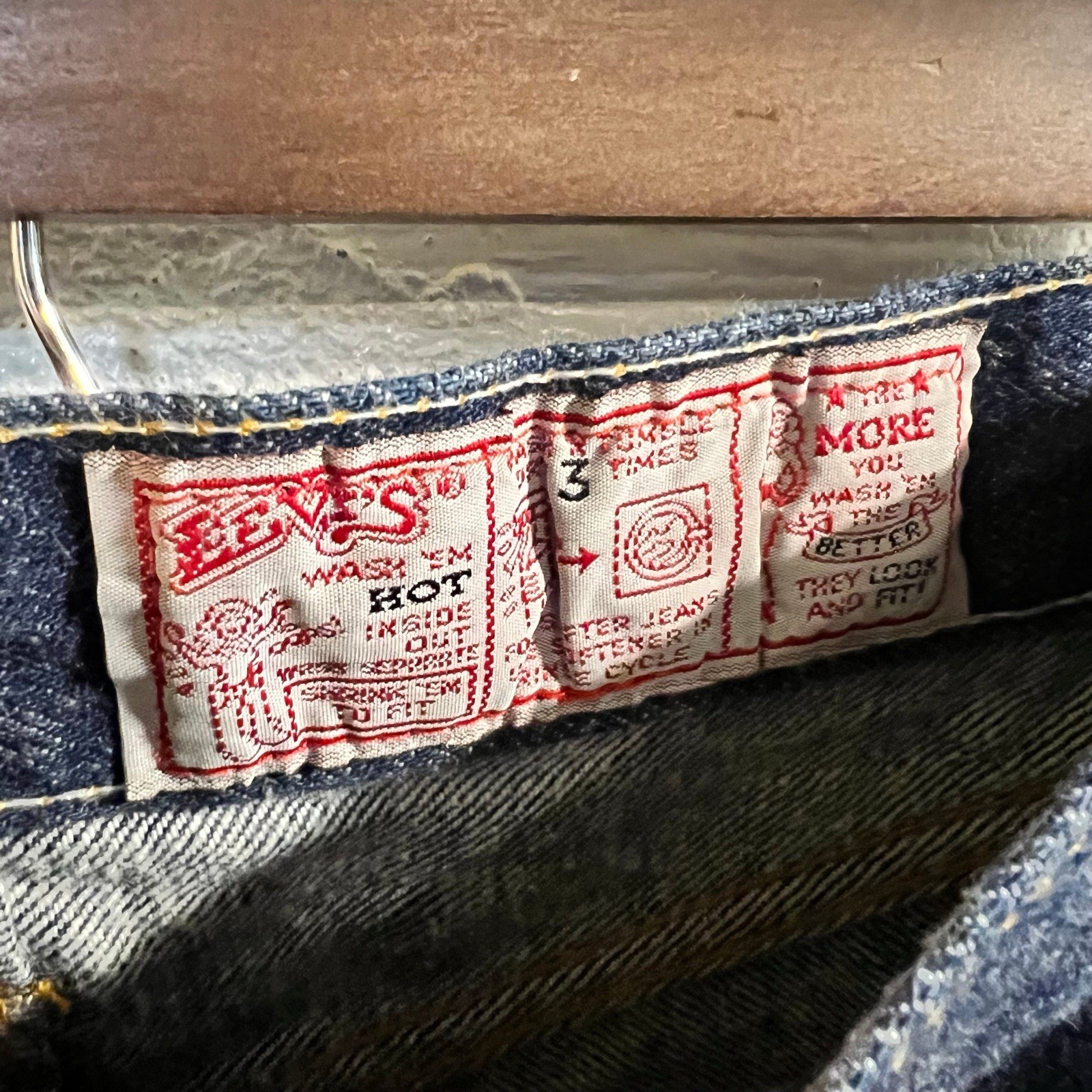 Vintage 1980&rsquo;s Levi 501 STF Long Cutoff Denim Shorts Size (29) 25&Prime; Made In USA