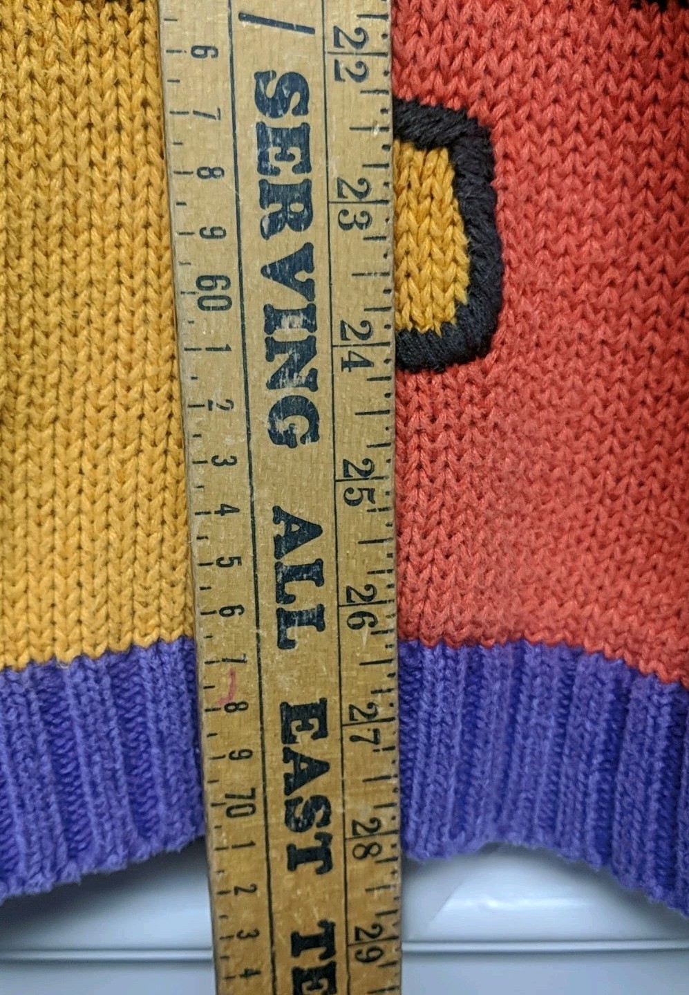 Vintage Reference Point Puzzle Pieces Color Block Sweater Sz M Medium