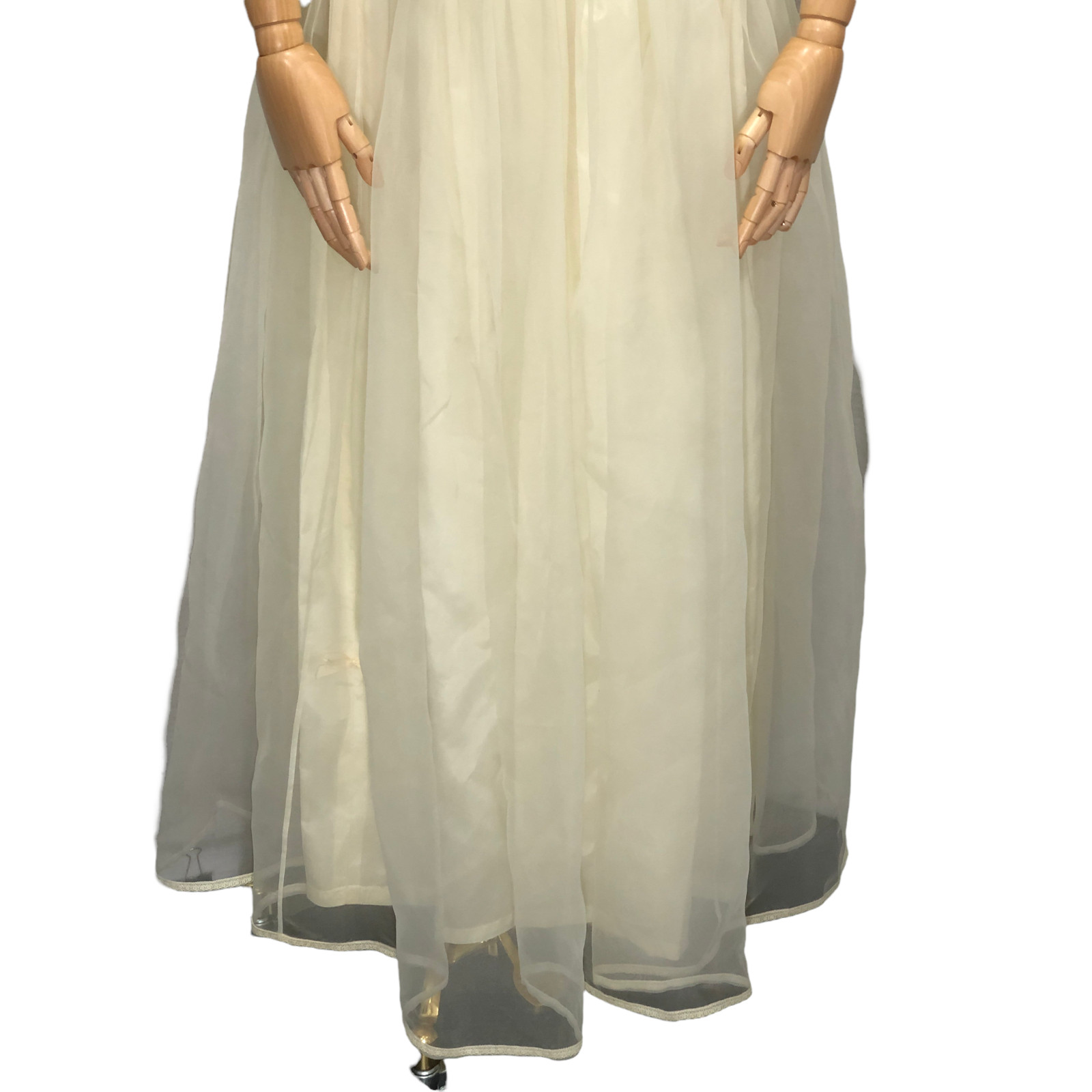 Hamilton Colonial Style Vintage Handmade Wedding Dress Organza Full Skirt Lace