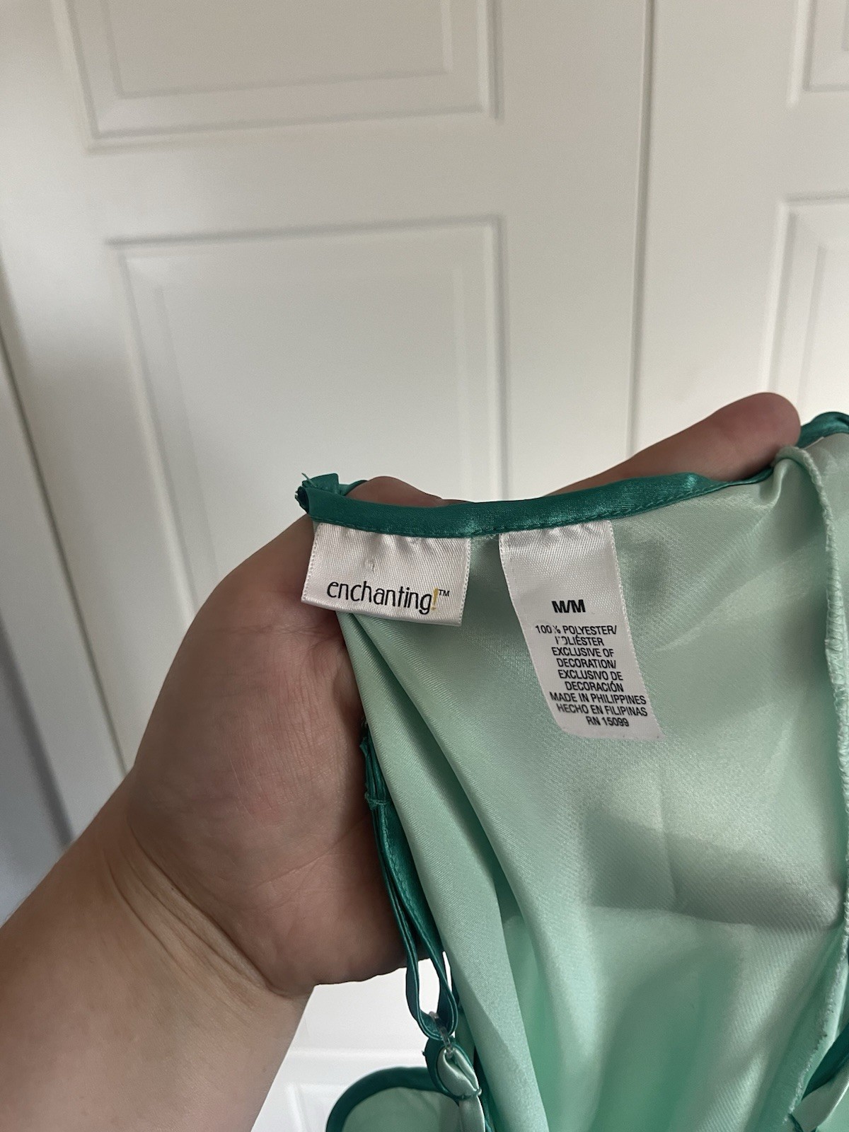 Y2K/2000s Enchanting Medium Mint Green Embroidered Floral Slip Dress/Lingerie