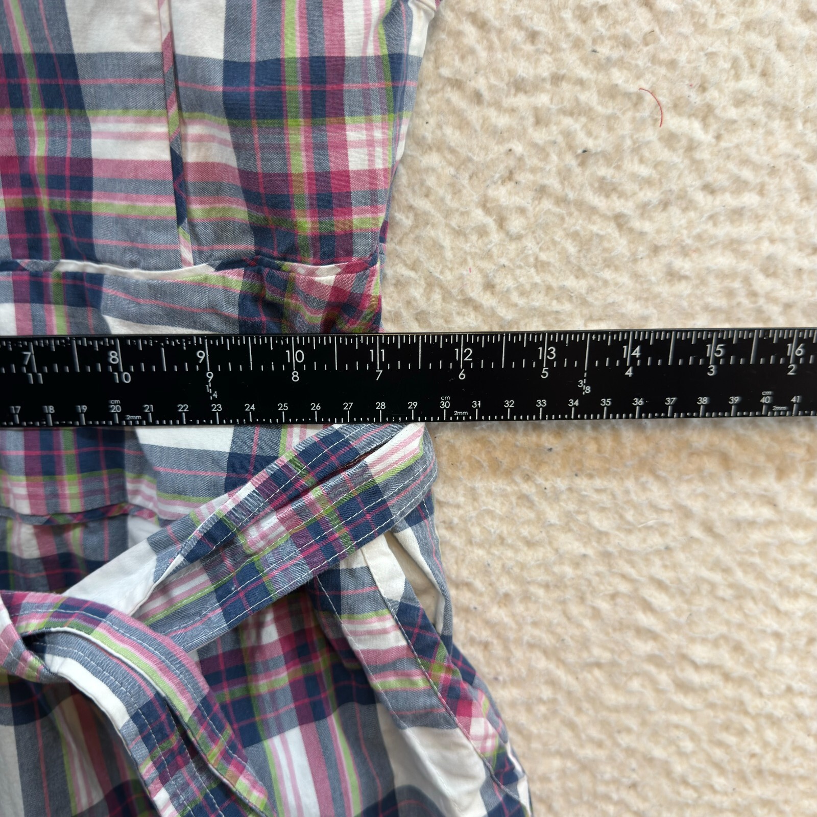 Y2K Vintage Halter Mini Dress 0 2 XS Tartan Plaid Bustier Mod Western Pockets