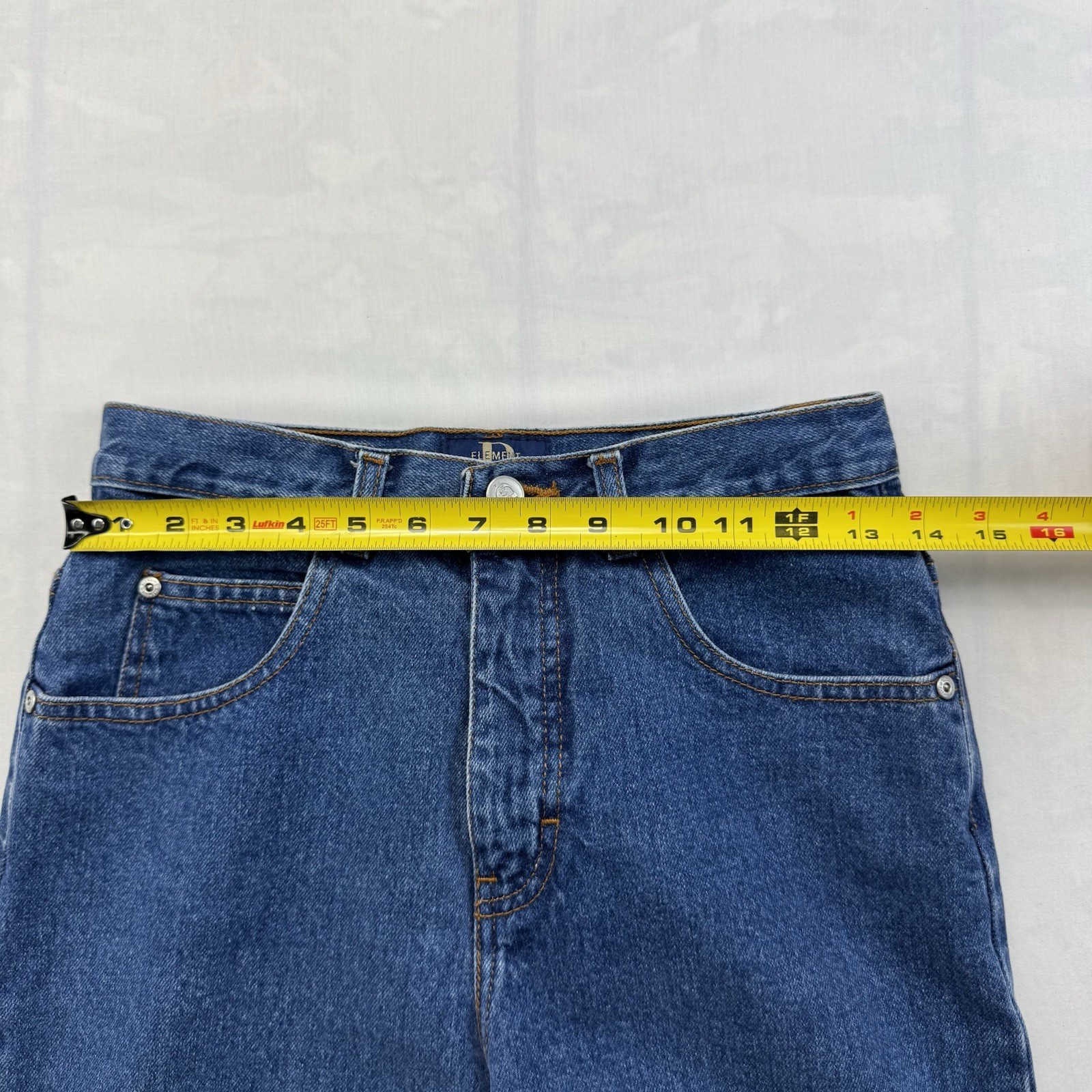 Element D Petite Sophisticate Jeans Women’s 6R Wide Leg Blue Denim 100% Cotton