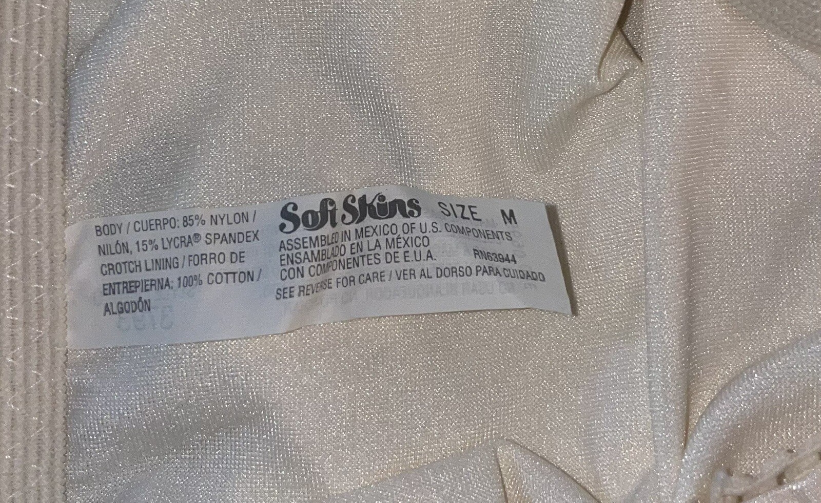 Vtg Adonna Soft Skins 3793 Light Control Brief High Waist Nylon Panties M Medium