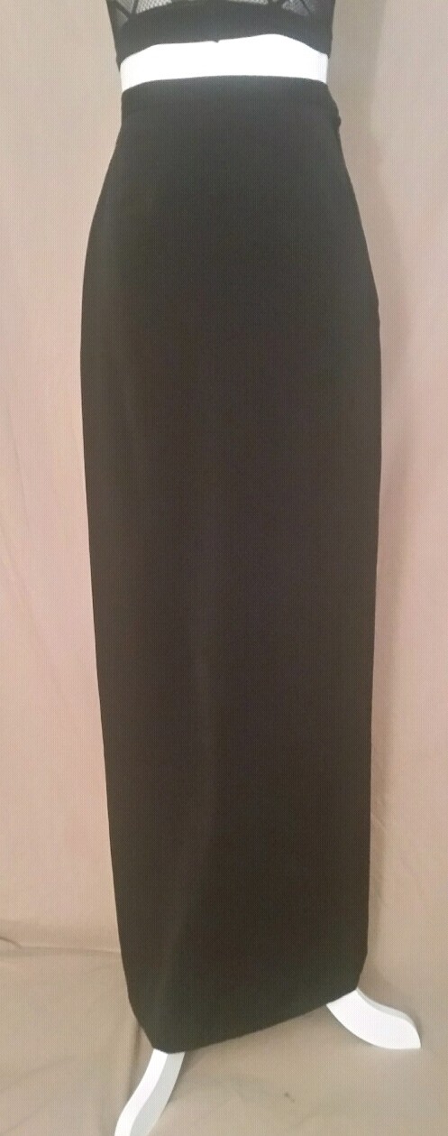 Vintage 50s Nelley De Grab Glamourous Full length skirt black 26in waist