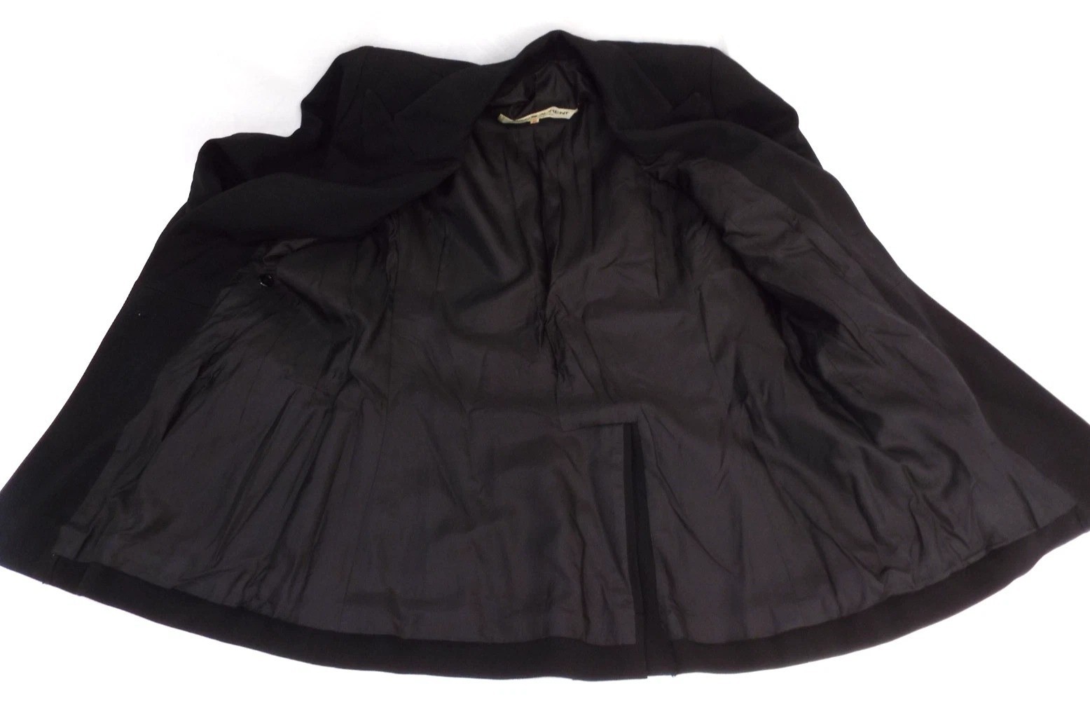 Vintage Yves Saint Laurent Rive Gauche Black Wool Blazer Jacket Women’s Size 40
