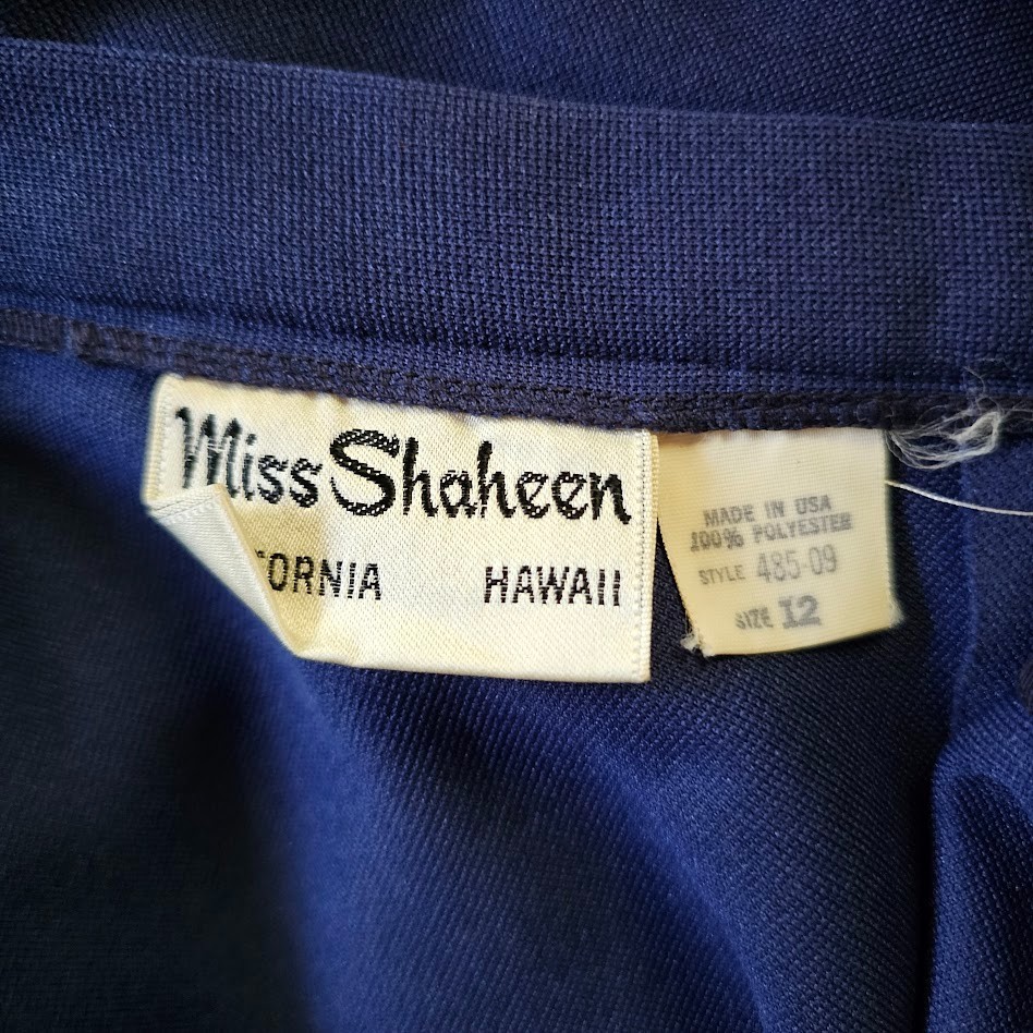 Vintage 70s Alfred Shaheen Hawaiian Butterfly Ribbon Graphic Maxi Patio Skirt M