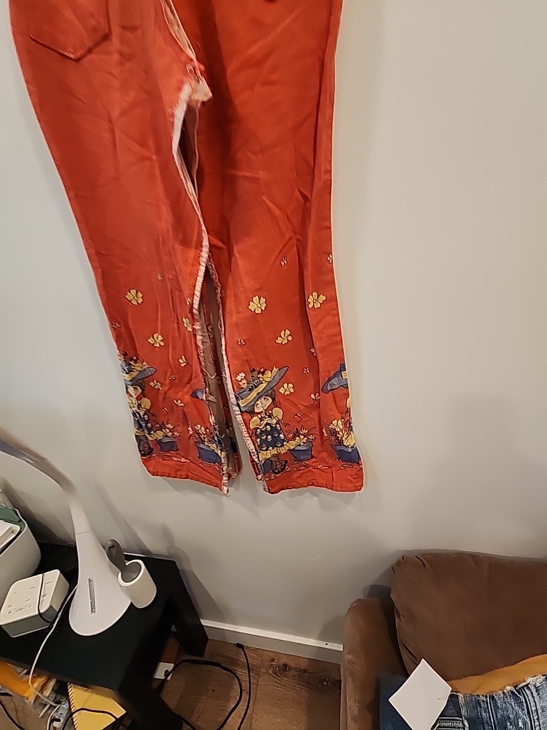 sears 70&rsquo;s bell bottom pants orange petticoats pantaloons girls 14 26 w jeans