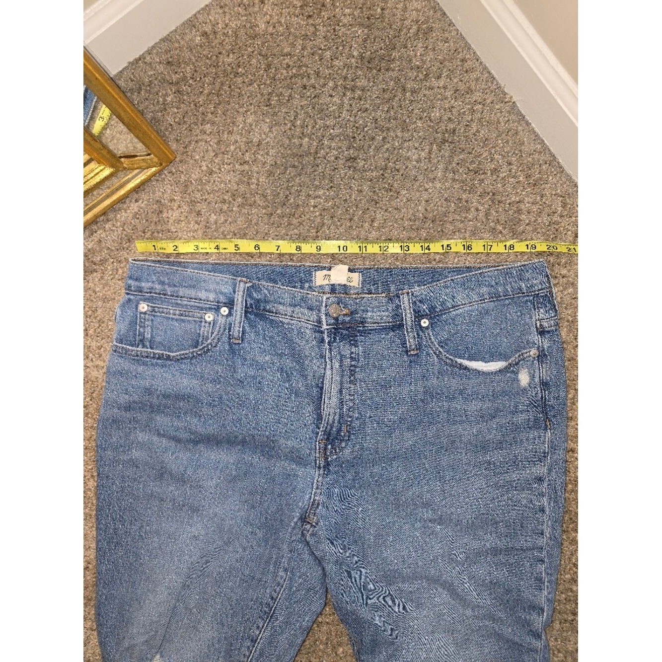 Madewell Straight Leg Distressed Vintage Jeans Size 33 Petite